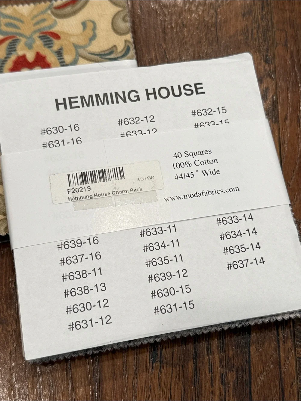Moda Hemming House Floral Charm Squares